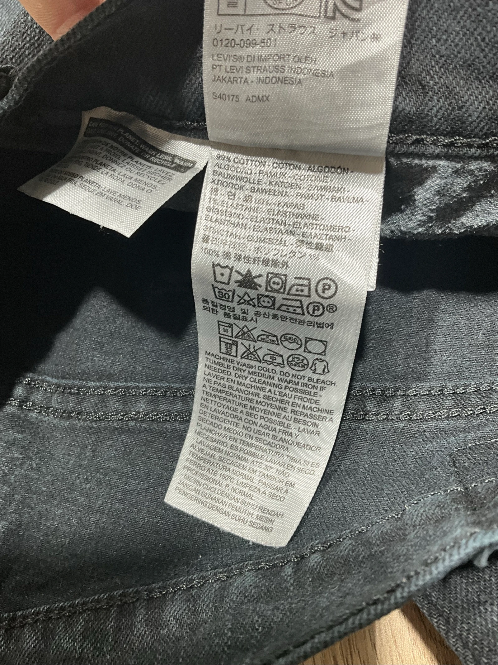Levi's 511 Slim W36 L29 Casual jean 99% Katoen Zwart Gebleekte lvh 141 – photo 12